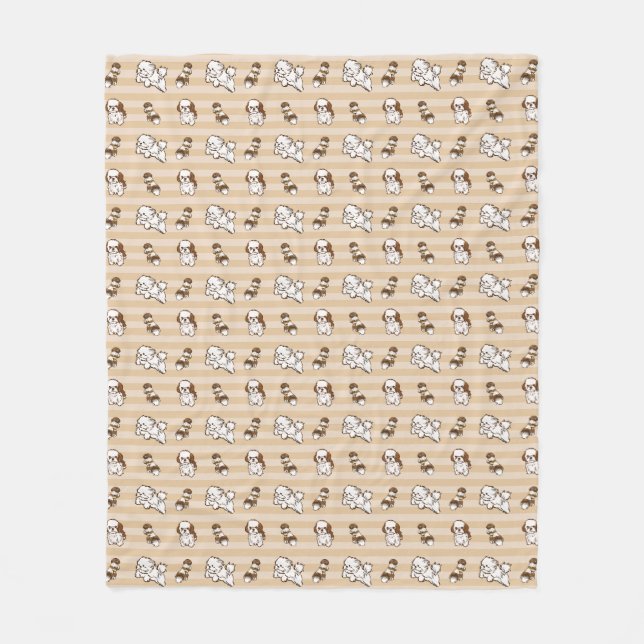 Couverture Polaire chih tzu chien motif (Devant)