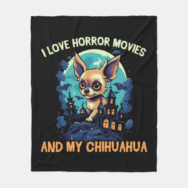 Couverture Polaire Chihuahua Halloween Chiot Trick Ou Treat Amoureux  (Devant)