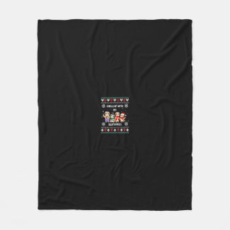 Couverture Polaire Chillin With My Slothmies Funny Sloth Ugly Christm