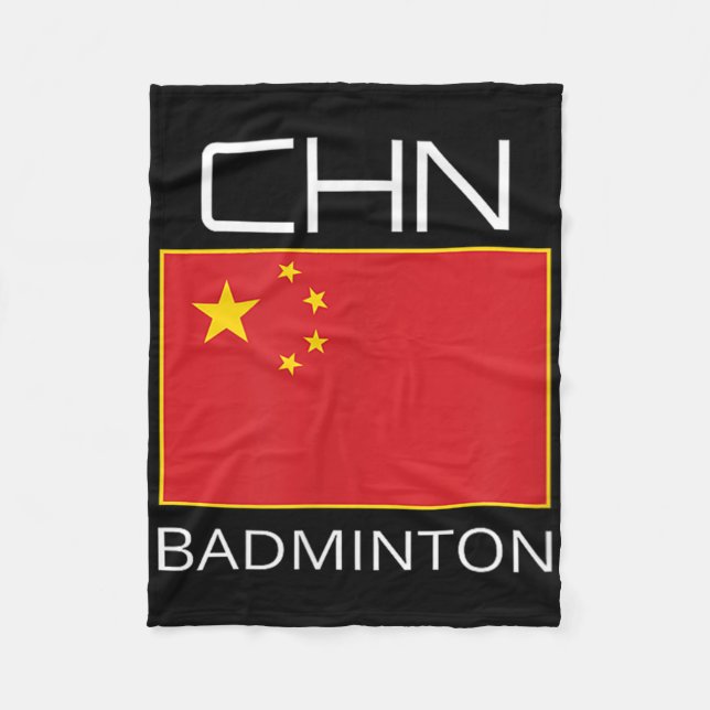 Couverture Polaire Chine Badminton Équipe Ventilateur Cadeau Athlète  (Devant)
