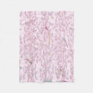 Couverture Polaire Chinoiserie rose
