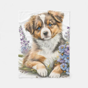 Couverture Polaire Chiot adorable berger australien
