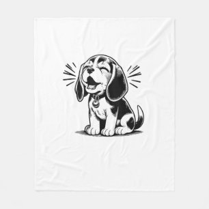 Couverture Polaire chiot beagle adorable, Amoureux des animaux de fam