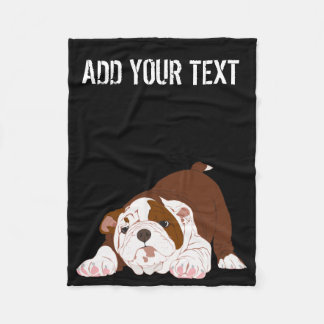 Couverture Polaire Chiot espiègle de bouledogue de chiot de tuf