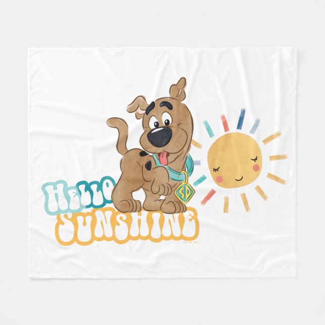 Couverture Polaire Chiot Scooby-Doo "Bonjour soleil" (Devant (Horizontal))