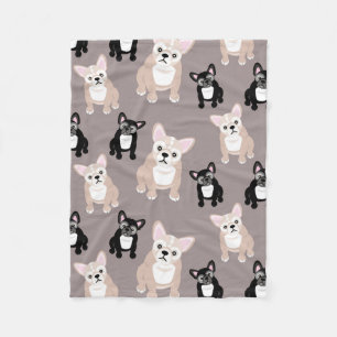 Couverture Polaire Chiots mignons de bouledogue français