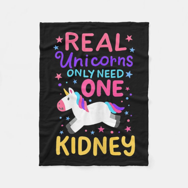 Couverture Polaire Chirurgie Renal Transplant Rein Cute Unicorne Pour (Devant)