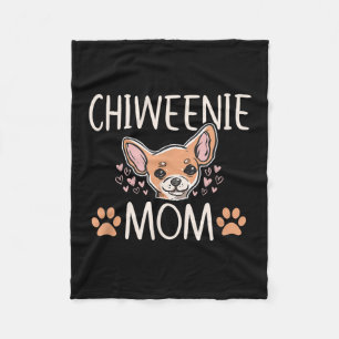 Couverture Polaire chiweenie mère chihuahua adorable propriétaire d