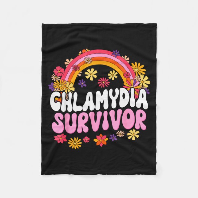 Couverture Polaire Chlamydia Survivor Funny Graphic  (Devant)