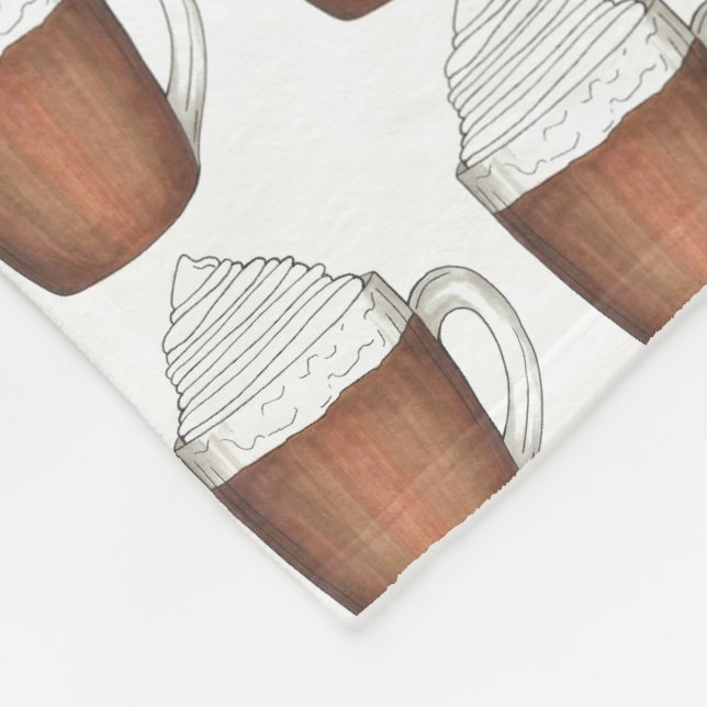 Couverture Polaire Chocolat chaud cacao à la crème blanchie Boissons  (Coin)