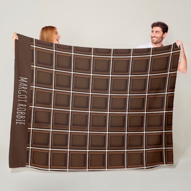 Couverture Polaire Chocolat Creami Una Quadrata Motif moderne (En situation)