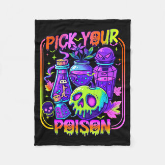Couverture Polaire Choisissez Votre Poison Joyeux Halloween Jour Part