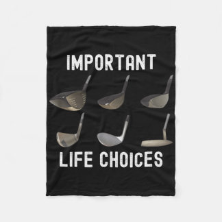 Couverture Polaire Choix de vie important Funny Golf Humour Golf Jo