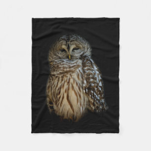 Couverture Polaire Chouette endormie