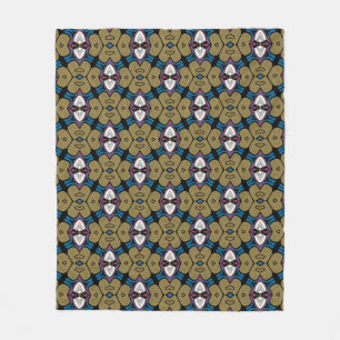 Couverture Polaire Chouette énigmatique et Motif cardiaque