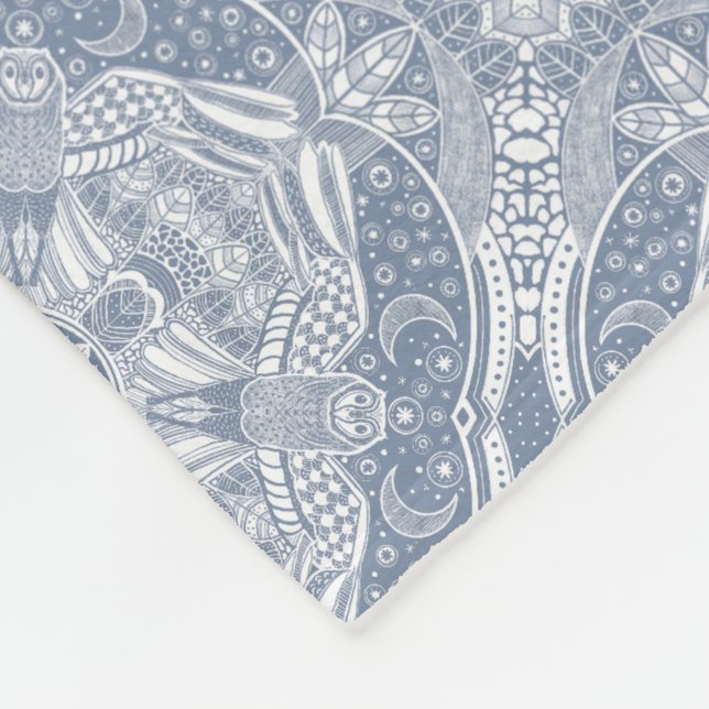 Couverture Polaire Chouette magique Mandala (Coin)
