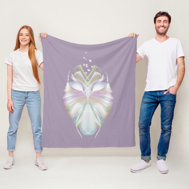 Couverture Polaire Chouette Oracle Pastel Purple (En situation)
