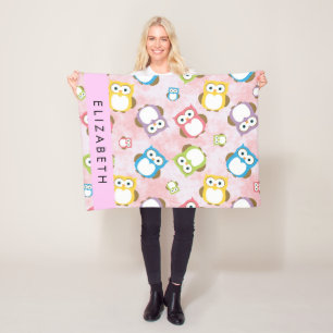 Couverture Polaire Chouettes mignonnes, Chouette Motif, Chouettes col