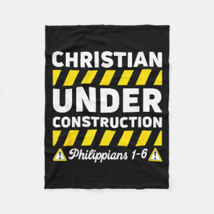 Couverture Polaire Chrétien drôle en construction Philippiens 1-6 S