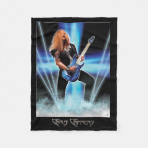 Couverture Polaire Chris Caffery Blue Art Fleece Blanche