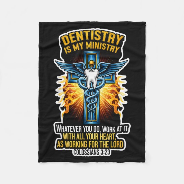 Couverture Polaire Christian Dentist Dentistry Is My Ministry Jesus B (Devant)