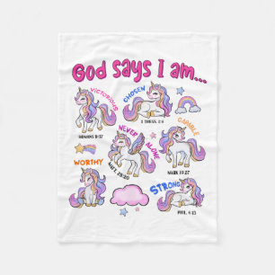Couverture Polaire Christian God Dit Que Je Suis Unicorne Bible Verse