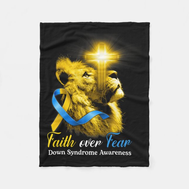 Couverture Polaire Christian Lion Cross Faith sur la peur Syndrome (Devant)
