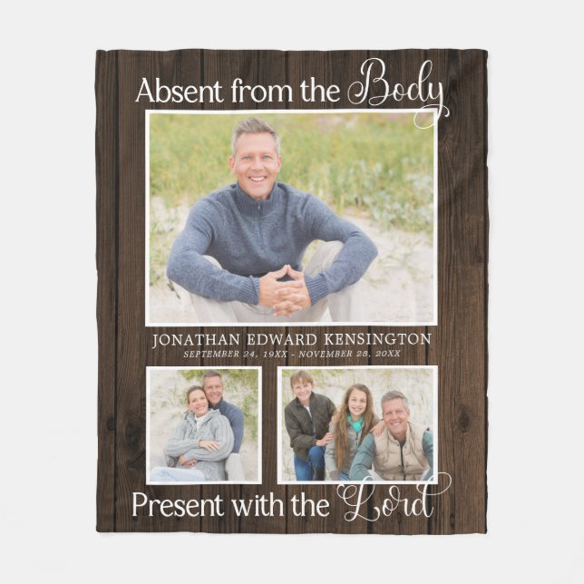 Couverture Polaire Christian Memorial Photo Souvenir Keepsaké (Devant)