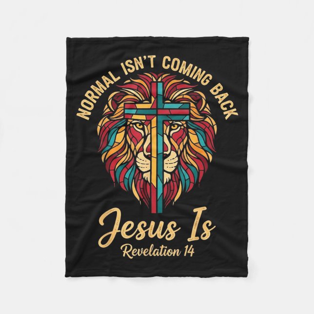 Couverture Polaire Christian Mosaic Normal Isn't Coming Back Jesus Is (Devant)