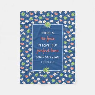 Couverture Polaire Christian Peur Pas Bleu Ditsy Motif Floral