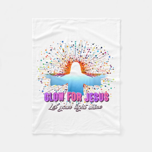 Couverture Polaire Christian Religious Glow For Jesus Let Your Light  (Devant)