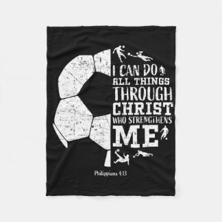Couverture Polaire Christian Soccer Faith Graphic Bible Verse Philipp