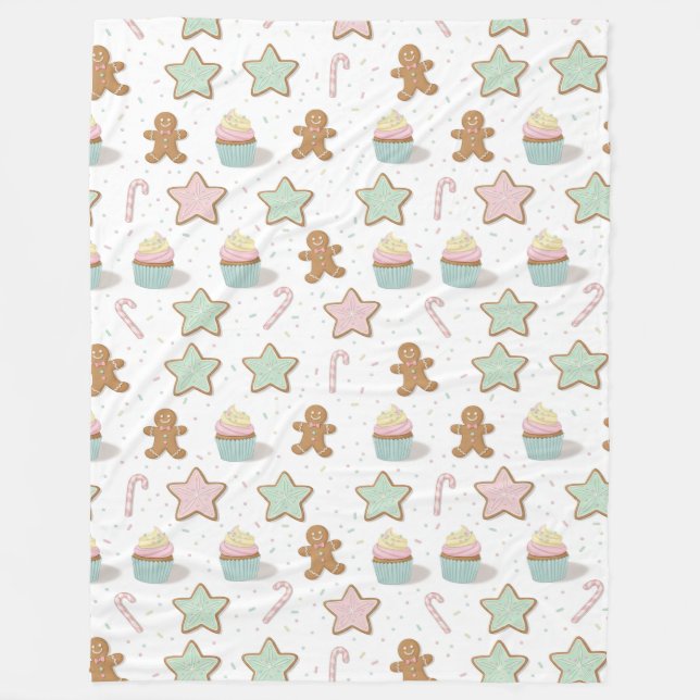 Couverture Polaire Christmas Bakery Treats Pattern (Devant)