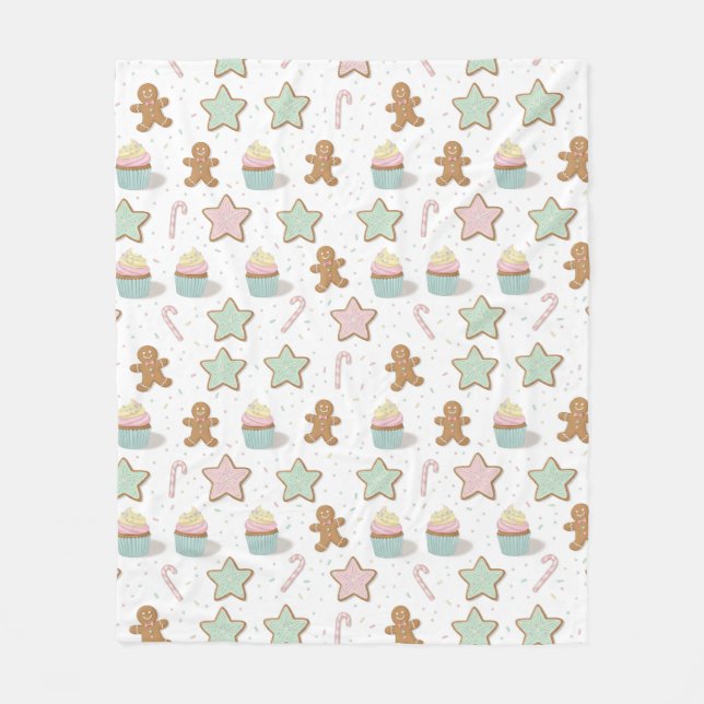 Couverture Polaire Christmas Bakery Treats Pattern (Devant)