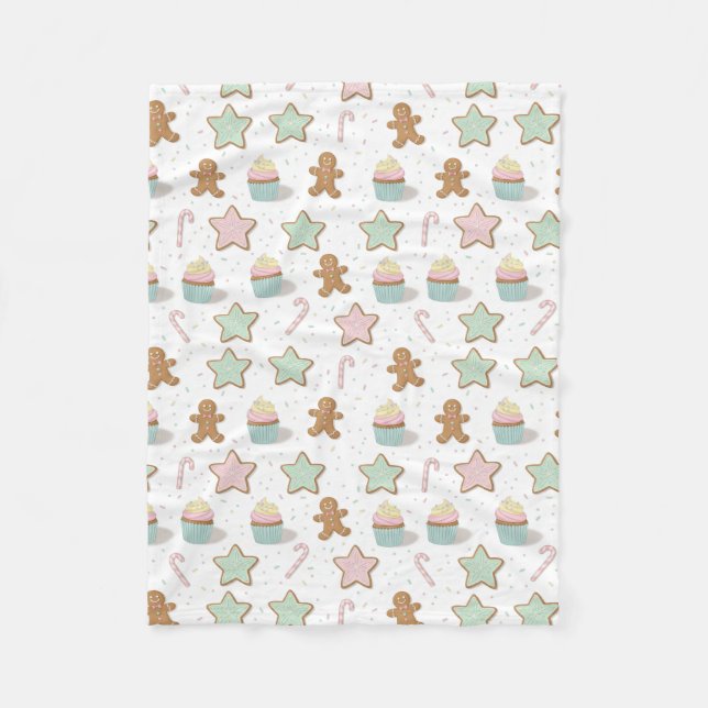 Couverture Polaire Christmas Bakery Treats Pattern (Devant)