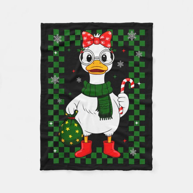 Couverture Polaire Christmas Candy Cane Goose Matching Couple Xmas Bo (Devant)