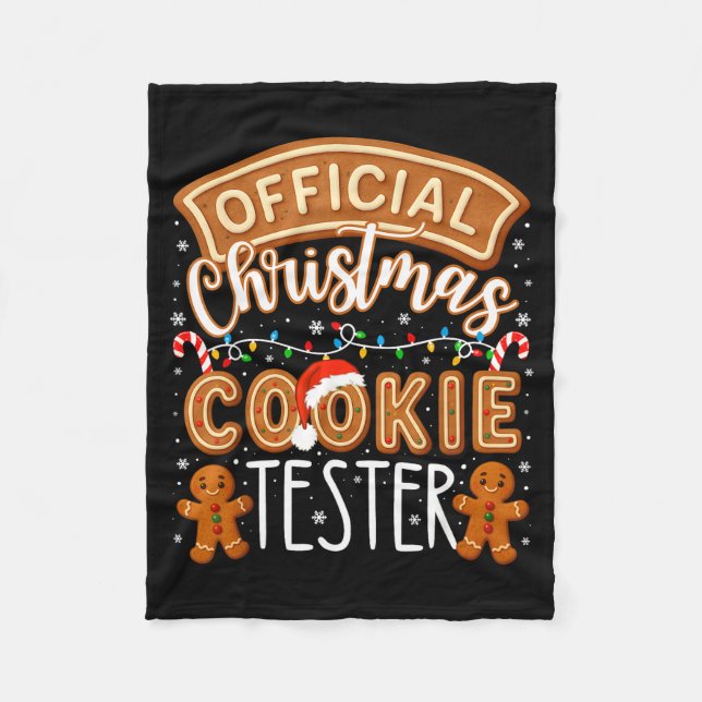 Couverture Polaire Christmas Cookie Tester Taster Funny Family Baking (Devant)