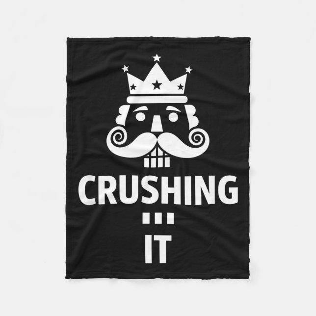 Couverture Polaire Christmas Crushing It Nutcracker - Funny Retro Ugl (Devant)