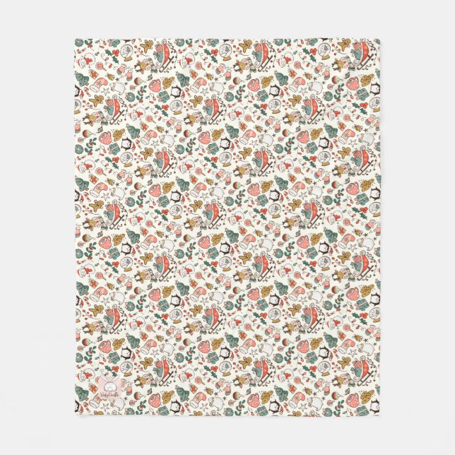 Couverture Polaire Christmas Ditsy Doodles  (Devant)