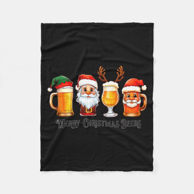 Couverture Polaire Christmas Drinking Merry Christmas Santa Beer  (Devant)