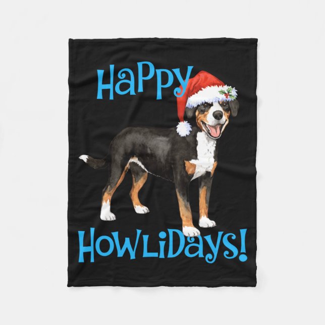 Couverture Polaire Christmas Entlebucher  (Devant)