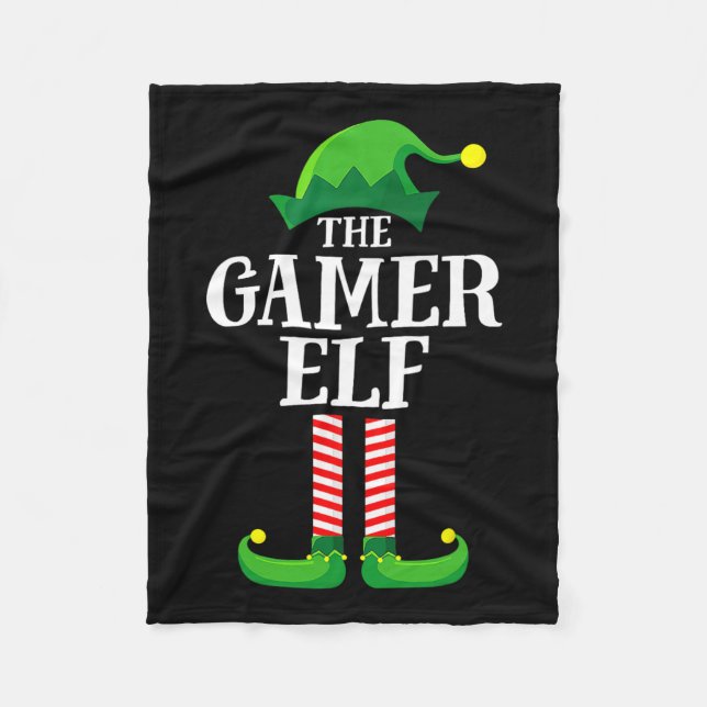 Couverture Polaire Christmas Gamer Elf Matching Family Group Christma (Devant)