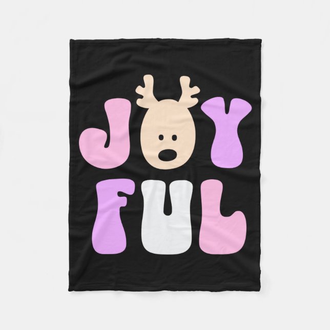 Couverture Polaire Christmas Joyful Colorful Festive Kids T Shirt  (Devant)