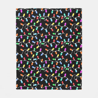 Couverture Polaire Christmas Lights Pattern