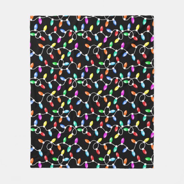 Couverture Polaire Christmas Lights Pattern (Devant)