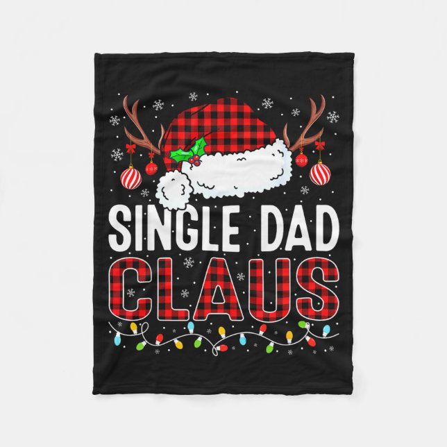 Couverture Polaire Christmas Lights Single Dad Claus Family Matching  (Devant)