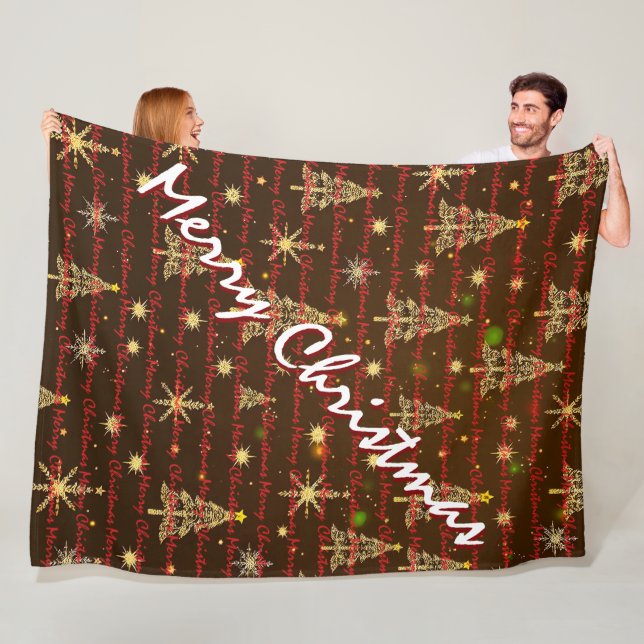 Couverture Polaire Christmas Luxury Christmas Trees Festive (En situation)