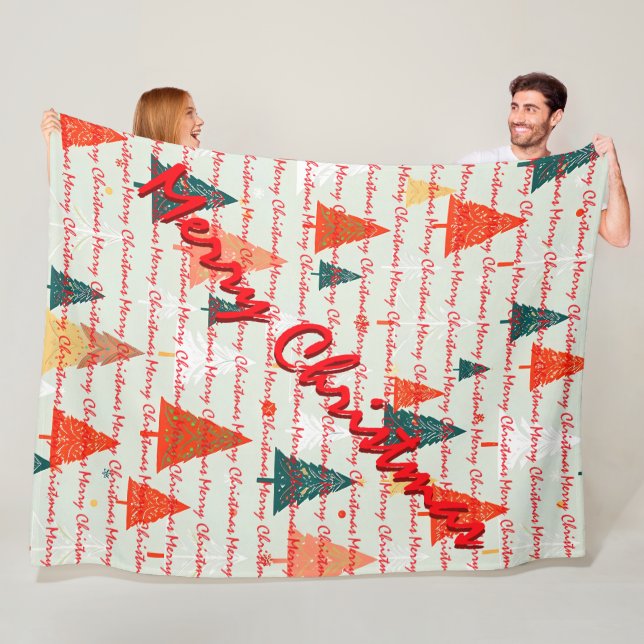 Couverture Polaire Christmas Luxury Christmas Trees Festive (En situation)