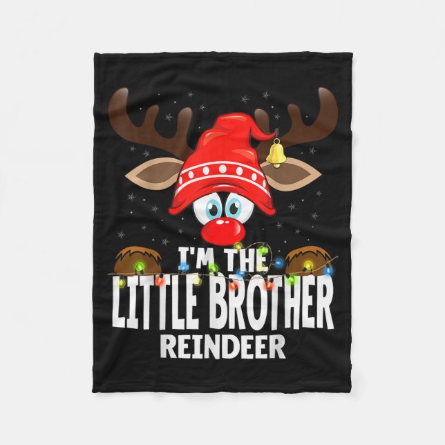 Couverture Polaire Christmas Matching I'm The Little Brother Reindeer (Devant)