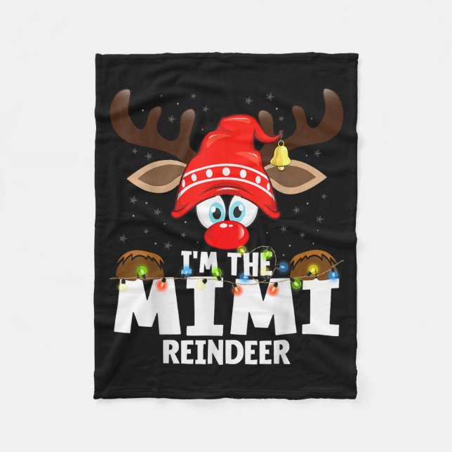 Couverture Polaire Christmas Matching I'm The Mimi Reindeer  (Devant)